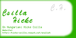 csilla hicke business card